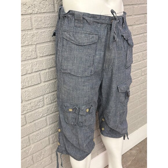 Sean John Men’s Flight Cargo Blue / Gray Wash Shorts Size 38 - Picture 7 of 14